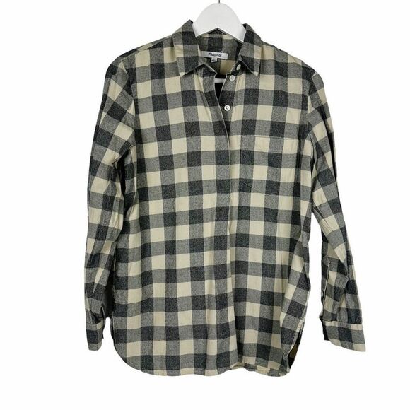 Madewell Women's Classic Ex-Boyfriend Button-Back Shirt in Buffalo Check size XS - Picture 1 of 10